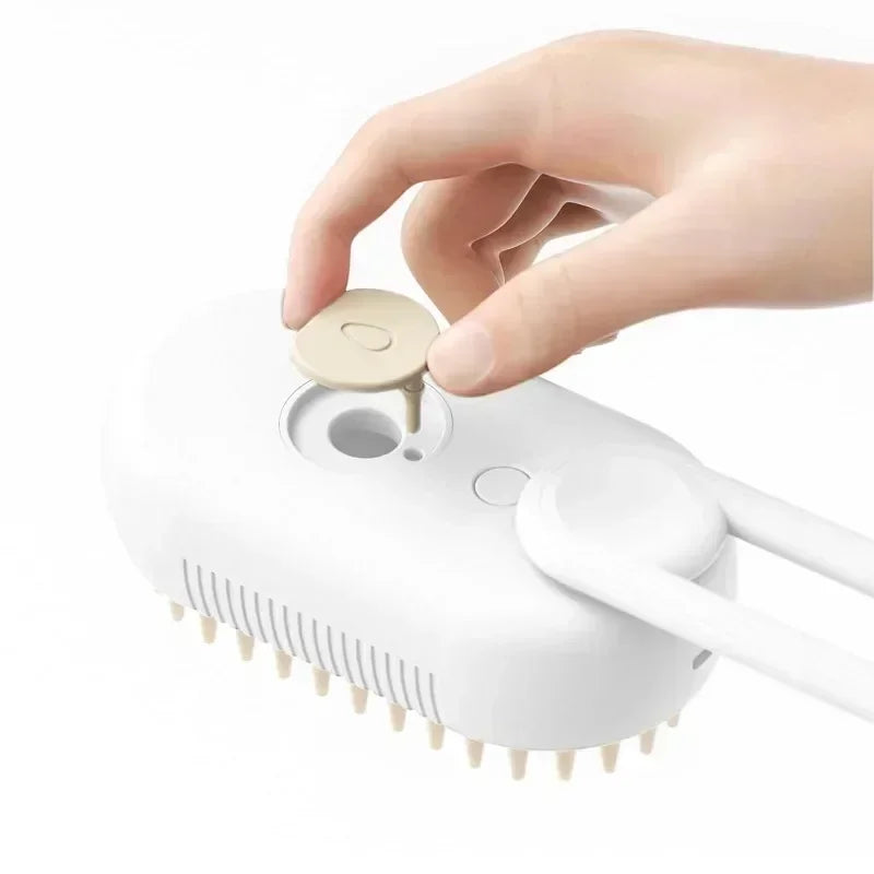 Escova vaporosa para cães, spray elétrico, escova de cabelo para gatos, 3 em 1, escova a vapor para massagem, cuidados com animais de estimação, remoção de pelos emaranhados e soltos