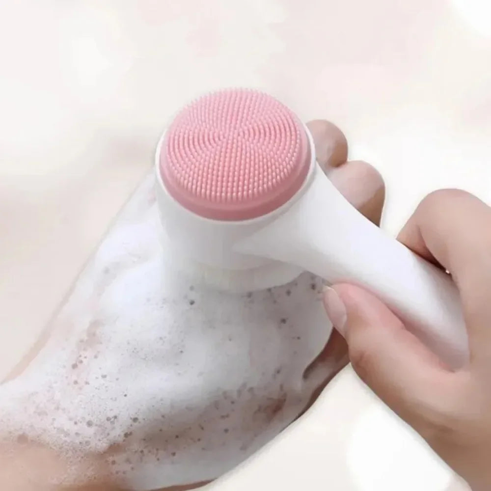 Escova facial de silicone bilateral 3D